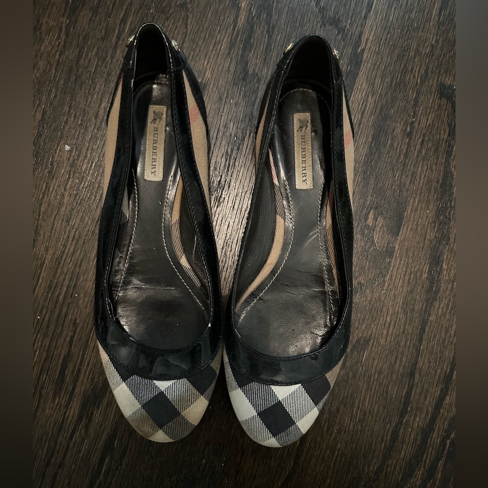 Burberry classic check print ballet flats